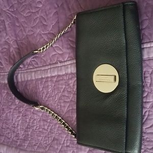 Black leather bag